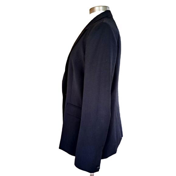 RAG & BONE Black Wool Tailored Blazer Size 12 Single Breasted One-Button Jacket - Picture 3 of 10
